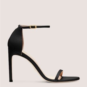 Stuart Weitzman Nudistsong Black Strap Sandal size 10M AUTHENTICATED